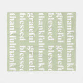Dankful Grateful Blessed | Citaat Thanksgiving Fleece Deken (Voorkant (Horizontaal))