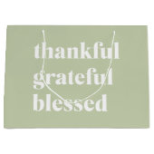 Dankful Grateful Blessed | Citaat Thanksgiving Groot Cadeauzakje (Voorkant)