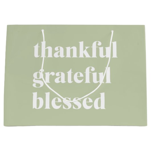 Dankful Grateful Blessed | Citaat Thanksgiving Groot Cadeauzakje (Voorkant)