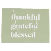 Dankful Grateful Blessed | Citaat Thanksgiving Groot Cadeauzakje (Achterkant)
