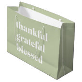 Dankful Grateful Blessed | Citaat Thanksgiving Groot Cadeauzakje (Voorkant Gekanteld)