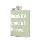 Dankful Grateful Blessed | Citaat Thanksgiving Heupfles (Links)