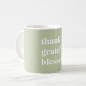 Dankful Grateful Blessed | Citaat Thanksgiving Koffiemok (Voorkant links)