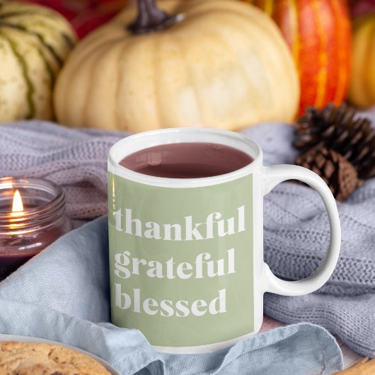 Dankful Grateful Blessed | Citaat Thanksgiving Koffiemok