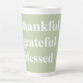 Dankful Grateful Blessed | Citaat Thanksgiving Latte Mok (Voorkant)