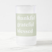 Dankful Grateful Blessed | Citaat Thanksgiving Matglas Bierpul (Center)