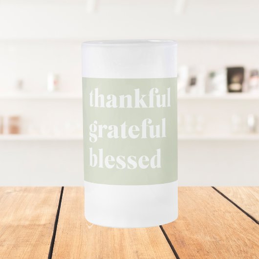 Dankful Grateful Blessed | Citaat Thanksgiving Matglas Bierpul