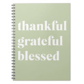 Dankful Grateful Blessed | Citaat Thanksgiving Notitieboek (Voorkant)