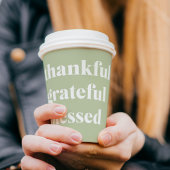 Dankful Grateful Blessed | Citaat Thanksgiving Papieren Bekers