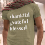 Dankful Grateful Blessed | Citaat Thanksgiving T-shirt<br><div class="desc">Dankful Grateful Blessed | Citaat Thanksgiving</div>