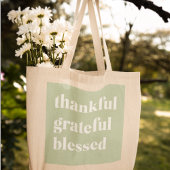 Dankful Grateful Blessed | Citaat Thanksgiving Tote Bag