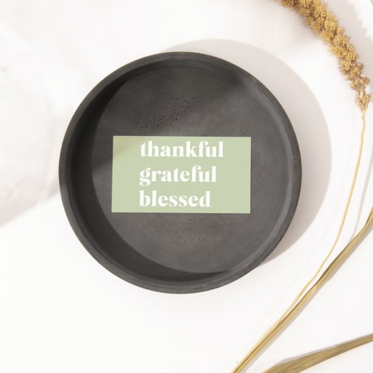 Dankful Grateful Blessed | Citaat Thanksgiving Visitekaartje