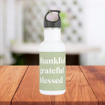 Dankful Grateful Blessed | Citaat Thanksgiving Waterfles<br><div class="desc">Dankful Grateful Blessed | Citaat Thanksgiving</div>