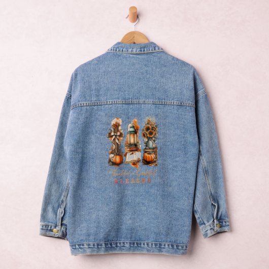 Dankful Grateful Blessed Denim Jacket (Hangar)