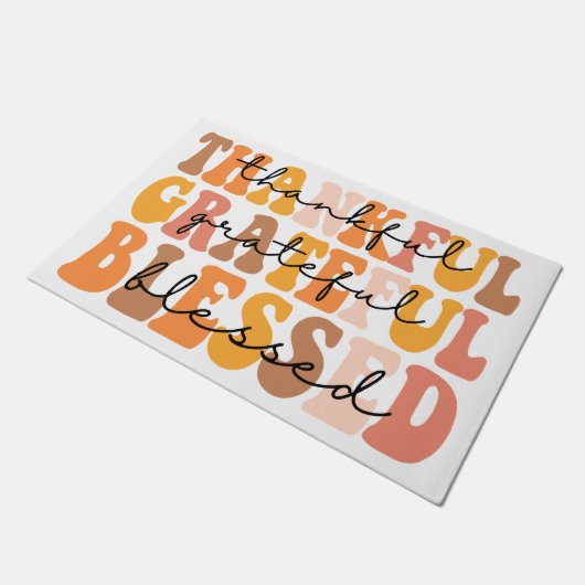 Dankful Grateful Blessed Deurmat (Schuin)