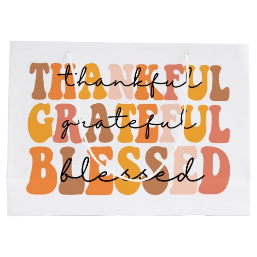 Dankful Grateful Blessed Groot Cadeauzakje (Achterkant)