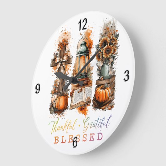 Dankful Grateful Blessed Grote Klok (Hoek)