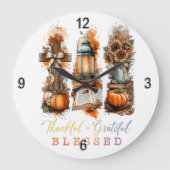 Dankful Grateful Blessed Grote Klok (Voorkant)