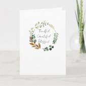 Dankful Grateful Blessed Herfst Leaf Rustic Modern Kaart (Voorkant)
