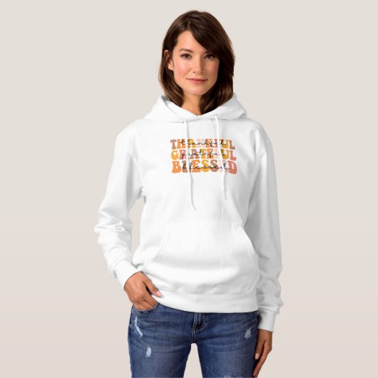 Dankful Grateful Blessed Hoodie (Voorkant volledig)