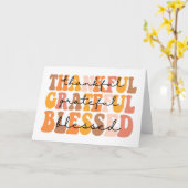 Dankful Grateful Blessed Kaart (Gele Bloem)