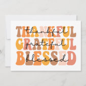 Dankful Grateful Blessed Kaart (Voorkant)