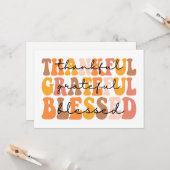Dankful Grateful Blessed Kaart (Voorkant / Achterkant in situ)