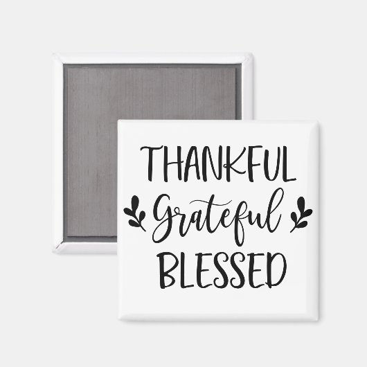 Dankful Grateful Blessed Magneet (Voorkant / Achterkant)