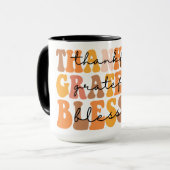 Dankful Grateful Blessed Mok (Voorkant links)