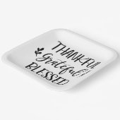 Dankful Grateful Blessed Papieren Bordje (Gebogen)