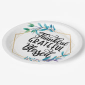 Dankful Grateful Blessed Papieren Bordje (Gekanteld)
