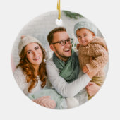 Dankful Grateful Blessed PHOTO BACK Sage Green Keramisch Ornament (Achterkant)