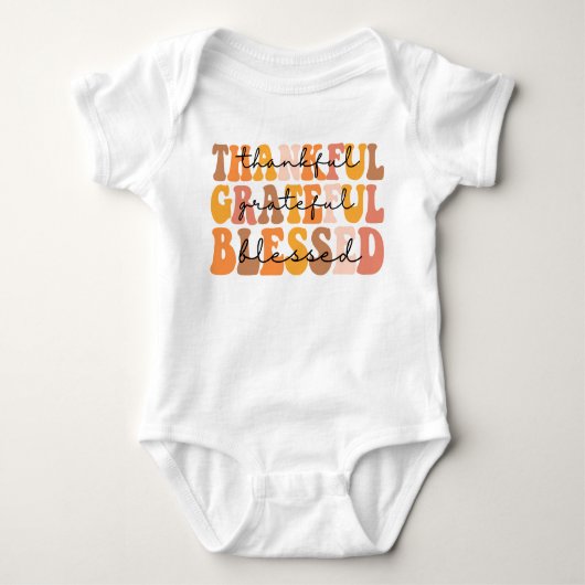 Dankful Grateful Blessed Romper (Voorkant)