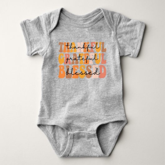 Dankful Grateful Blessed Romper (Voorkant)