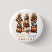 Dankful Grateful Blessed Ronde Button 3,2 Cm (Voorkant)