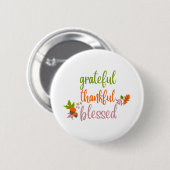 Dankful Grateful Blessed Ronde Button 5,7 Cm (Voorkant /achterkant)
