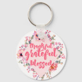 Dankful Grateful Blessed Sleutelhanger (Voorkant)