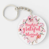 Dankful Grateful Blessed Sleutelhanger (Voorkant)