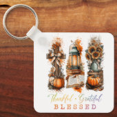 Dankful Grateful Blessed Sleutelhanger (Voorkant)