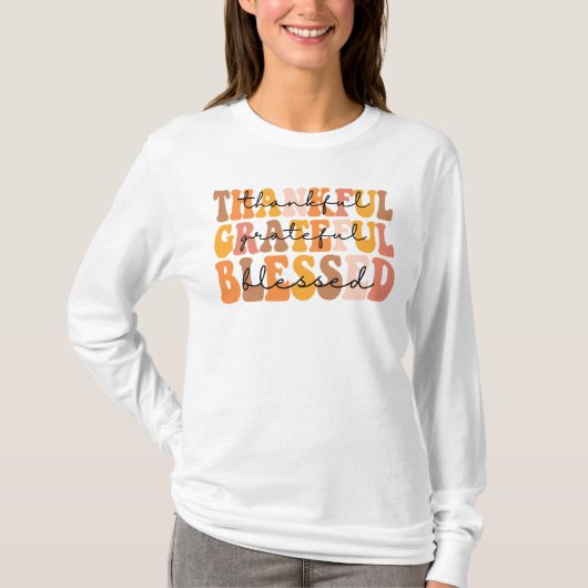 Dankful Grateful Blessed T-shirt (Voorkant)