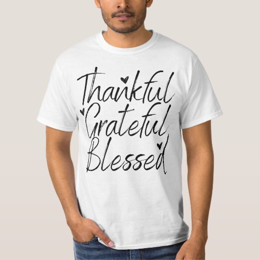 Dankful Grateful Blessed T-shirt (Voorkant)