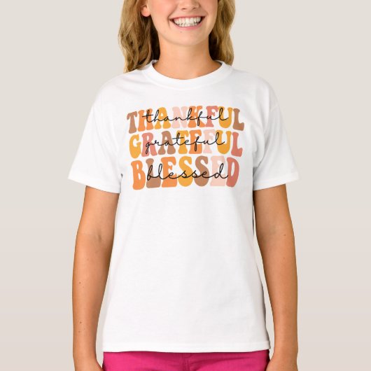 Dankful Grateful Blessed T-shirt (Voorkant)