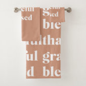 Dankful Grateful Blessed | THANKSGIVING Bad Handdoek (Insitu)
