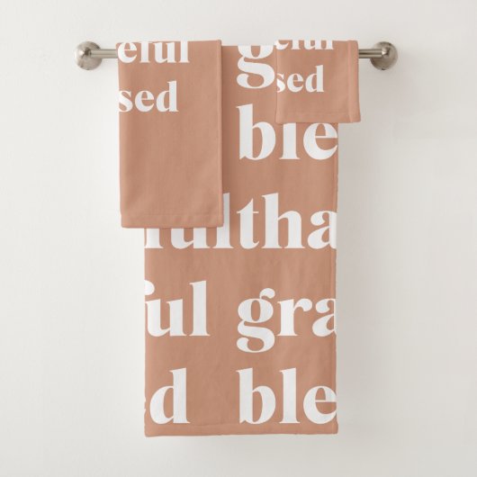 Dankful Grateful Blessed | THANKSGIVING Bad Handdoek (Insitu)