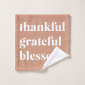 Dankful Grateful Blessed | THANKSGIVING Bad Handdoek (Wasdoekje)