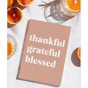 Dankful Grateful Blessed   THANKSGIVING Feestdagenkaart