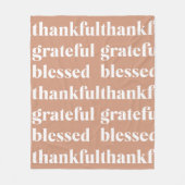 Dankful Grateful Blessed | THANKSGIVING Fleece Deken (Voorkant)