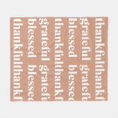 Dankful Grateful Blessed | THANKSGIVING Fleece Deken (Voorkant (Horizontaal))