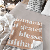 Dankful Grateful Blessed | THANKSGIVING Fleece Deken