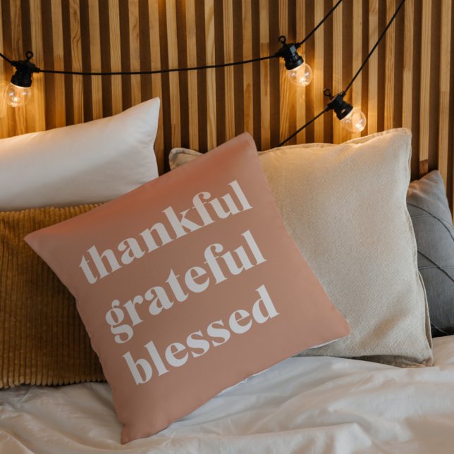 Dankful Grateful Blessed | THANKSGIVING Kussen (Creator heeft geüpload)